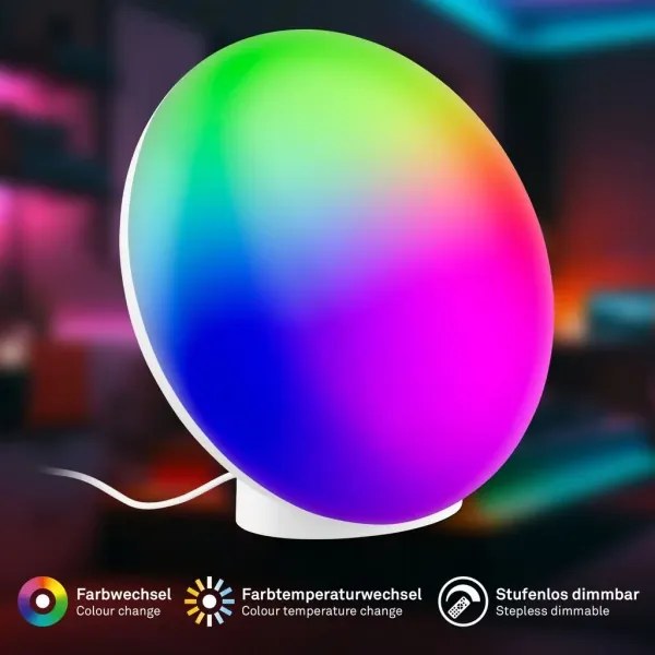 Brilo - TARA dimmelhető, tölthető LED RGBIC asztali lámpa LED/6W/5V Wi-Fi Tuya+távirányító