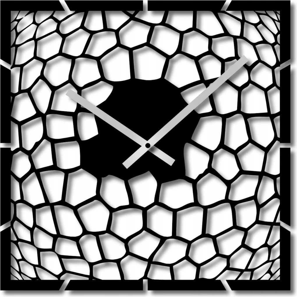 Geometrikus Falióra 60 cm Nagy Nappaliba Négyzet Alakú Falióra