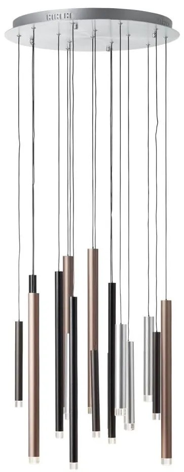 Brilliant -LED dimmelhető kábeles függőlámpa CEMBALO LED/70W/230V króm/fekete/barna