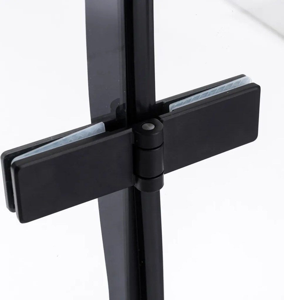 Stuxi Verona Duo Black 100x100 cm szögletes két csuklóajtós zuhanykabin, 6 mm vízlepergető üveggel, fekete