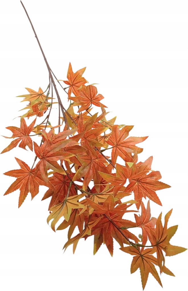 Mesterséges Ág Juhar Narancssárga Dekoráció Kompozíció Minőség XXL 90 cm