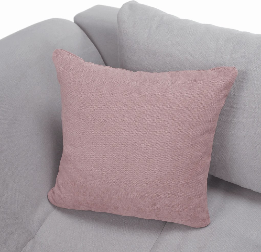 Ülőgarnitúra, világosszürke/púderrózsaszín, szövet, jobbos, BRATO