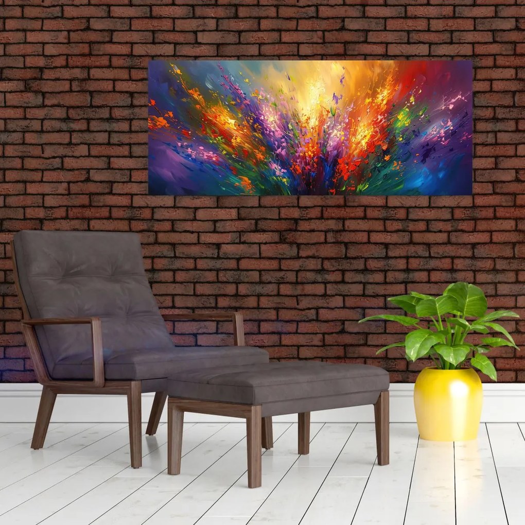 Kép - A virágok absztrakciója (120x50 cm)