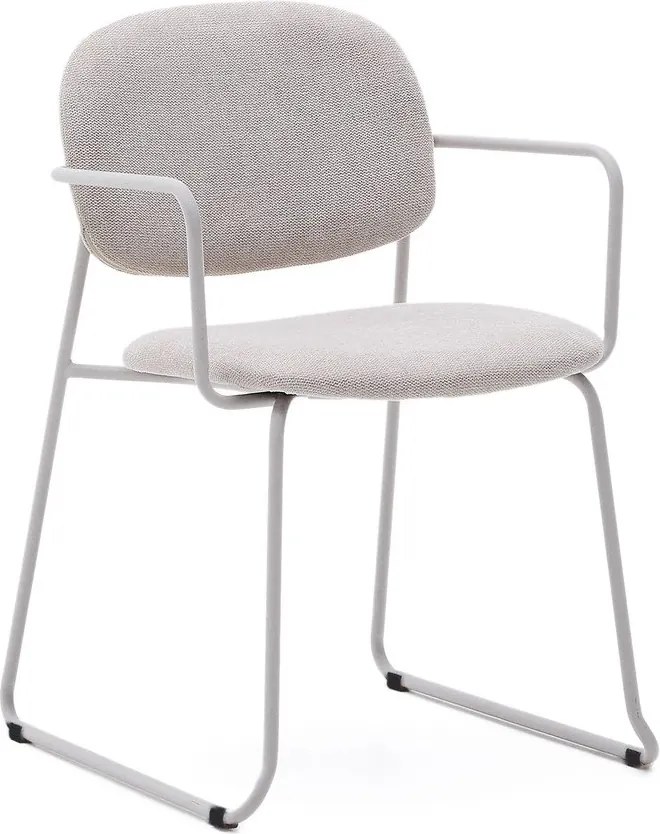 Bézs fém karfás étkezőszék Meli – Kave Home