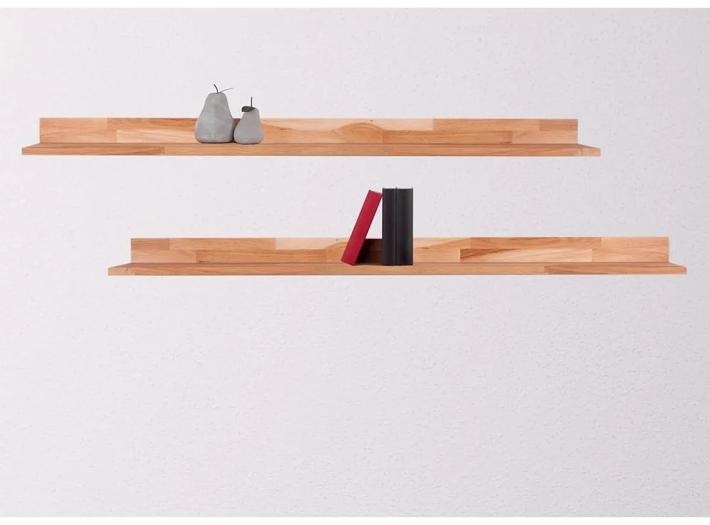 Natúr színű tölgyfa fali polc képekhez 120 cm Kalle – Interia Home & Living