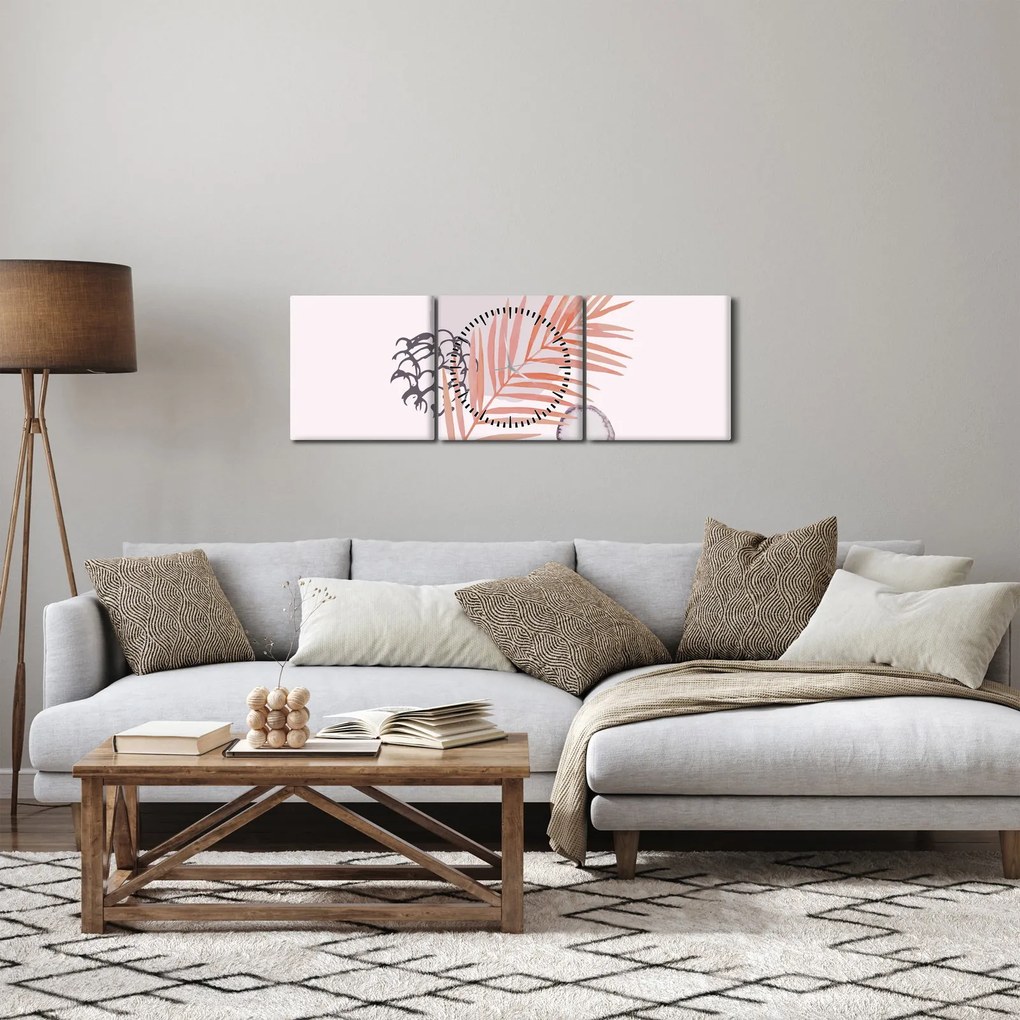Kép - Lila minimalizmus N⁰3 (órával) (90x30 cm)