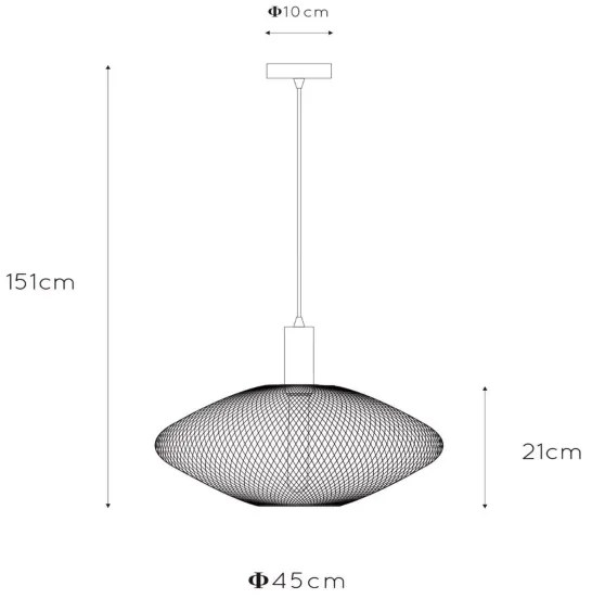 Lucide 21423/45/30 - Csillár zsinóron MESH 1xE27/40W/230V