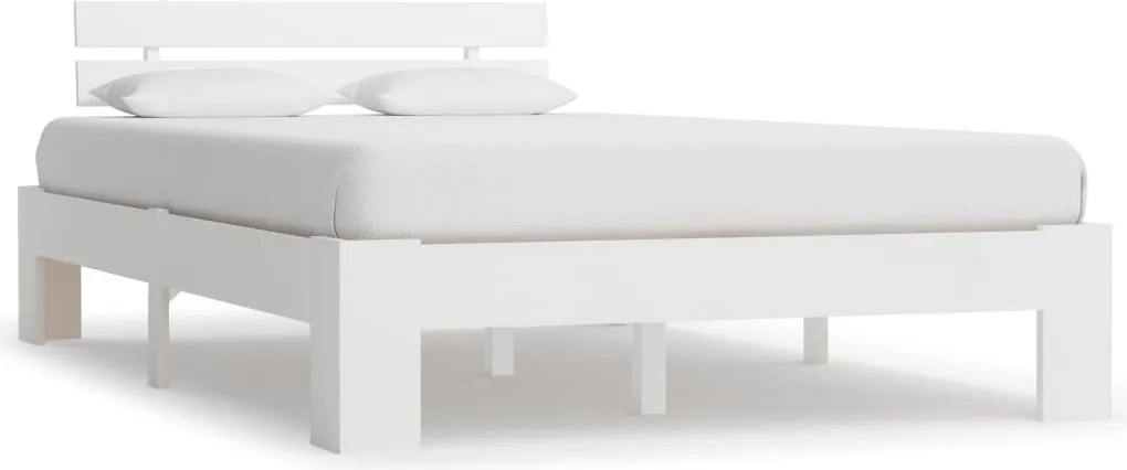 vidaXL fehér tömör fenyőfa ágy matrac nélkül 140 x 200 cm
