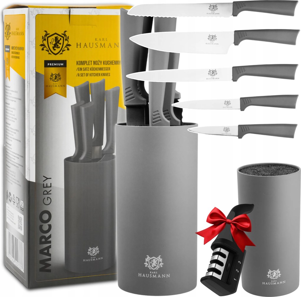 Kés Készlet Tömbben, 5 Db-os Konyhai Kés Készlet Késező Állvánnyal