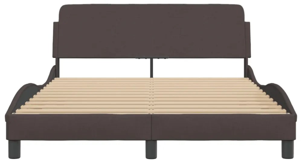 sötétbarna szövet ágykeret Dover 140 x 200 cm