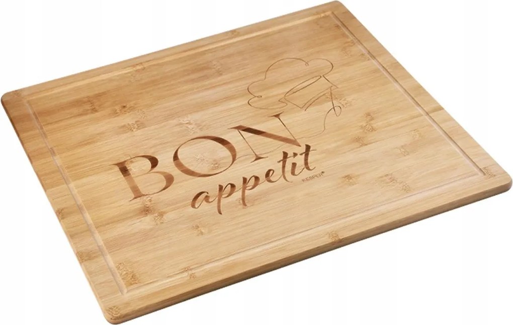 Bon Appetit bambusz deszka lábakon 56x50x3,1 cm Tálaláshoz