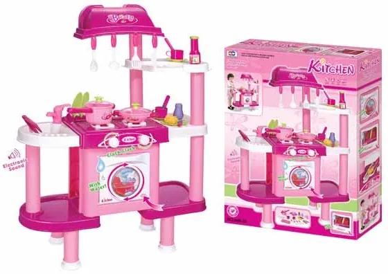 G21 játék - LENA gyerek konyha tartozékokkal, rózsaszín II.