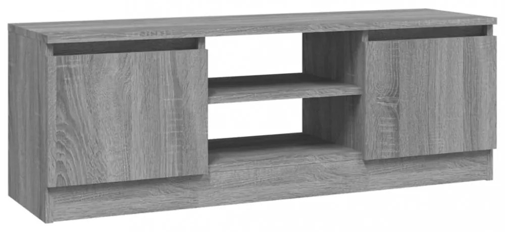 szürke sonoma színű TV-szekrény ajtóval 102 x 30 x 36 cm