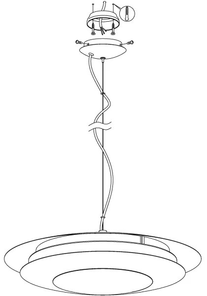 Eglo 98044 - LED RGB Szabályozható csillár zsinóron MONEVA-C LED/27W/230V