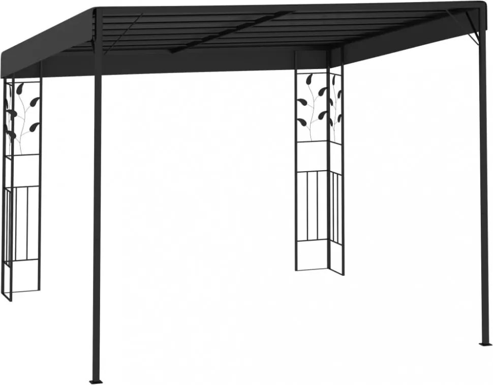 vidaXL antracitszürke falra szerelhető pavilon 3 x 3 x 2,5 m