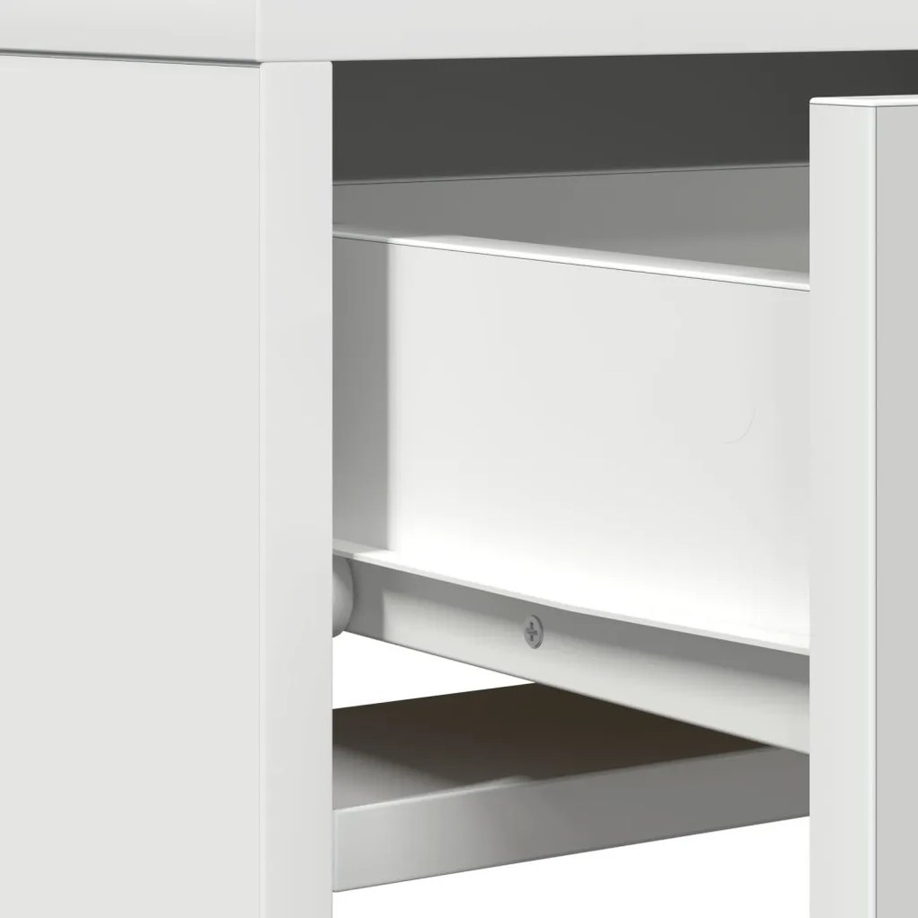 LED világítású sminkasztal Fehér 50x41x140 cm