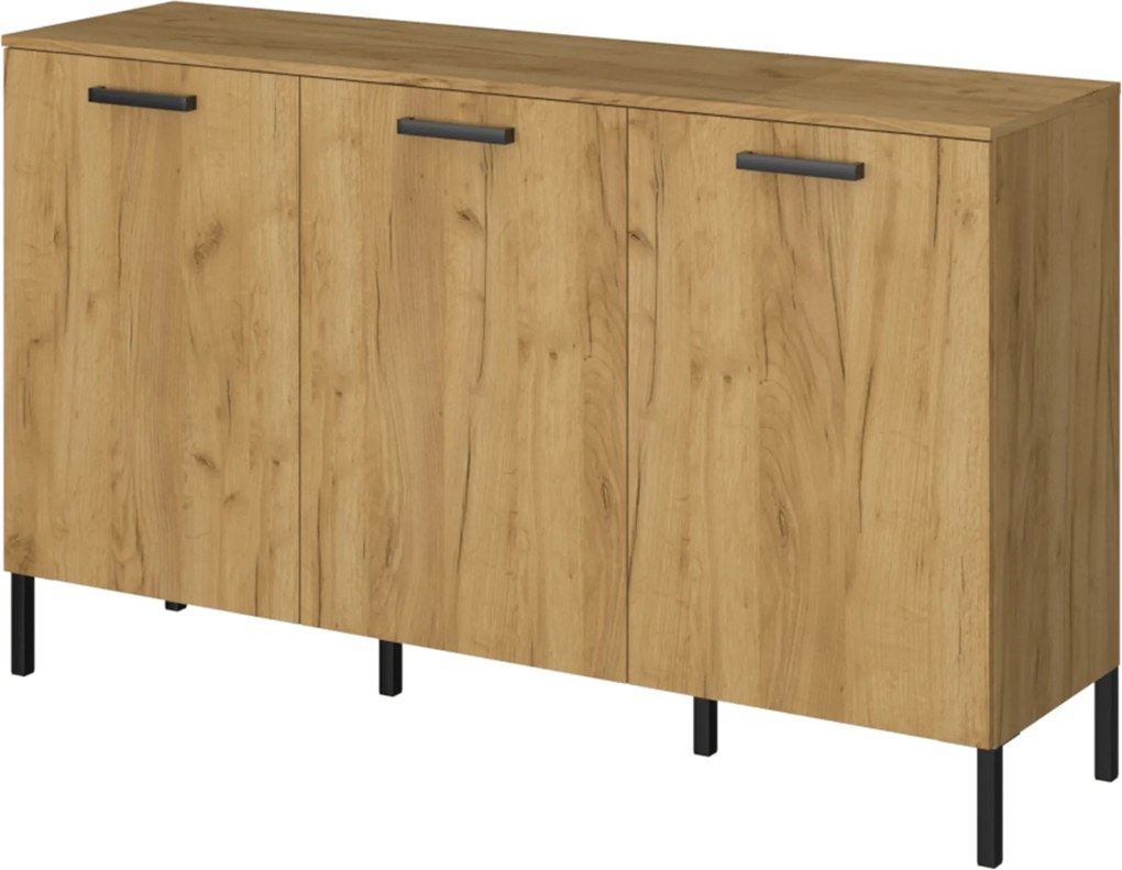 Komód 3D, craft tölgy arany/antracit, SANTANA