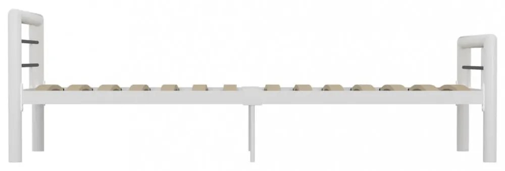 fehér és fekete fém ágykeret 90 x 200 cm