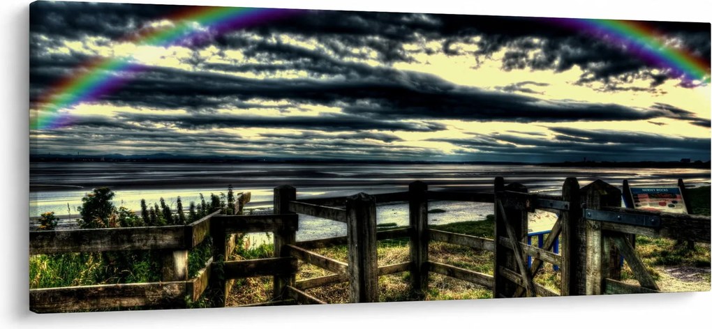 Szivárvány a tenger felett képe (120x50 cm)