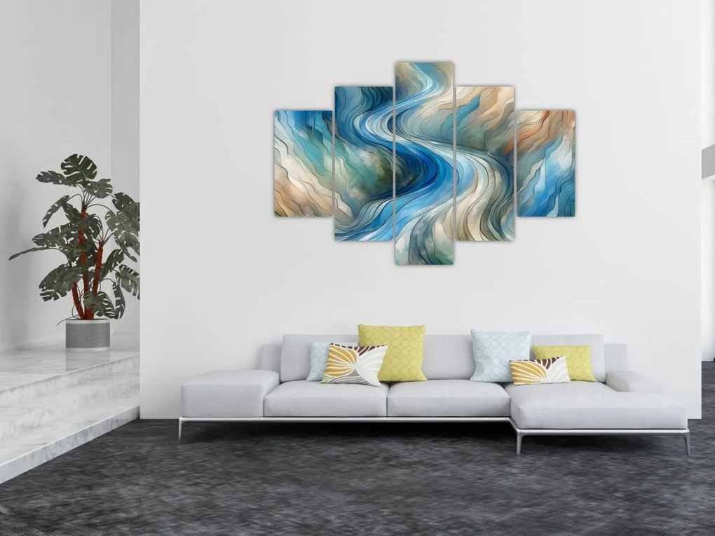 Kép - Absztrakt áramlat (150x105 cm)