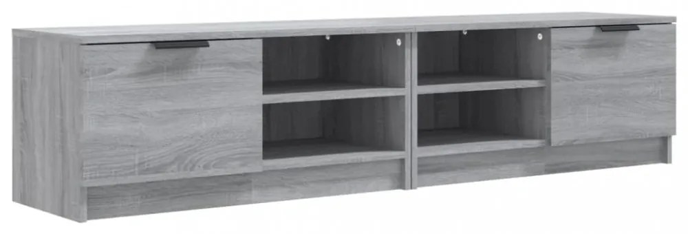 2 db szürke sonoma színű szerelt fa TV-szekrény 80x35x36,5 cm