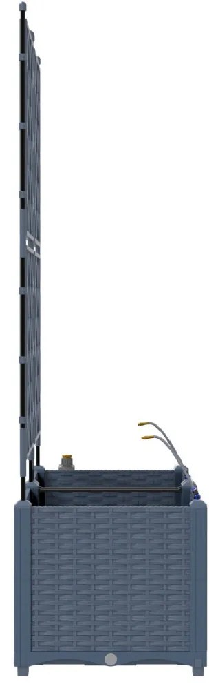 Kerti ültetők Szürke 80 x 40 x 142 cm Acél