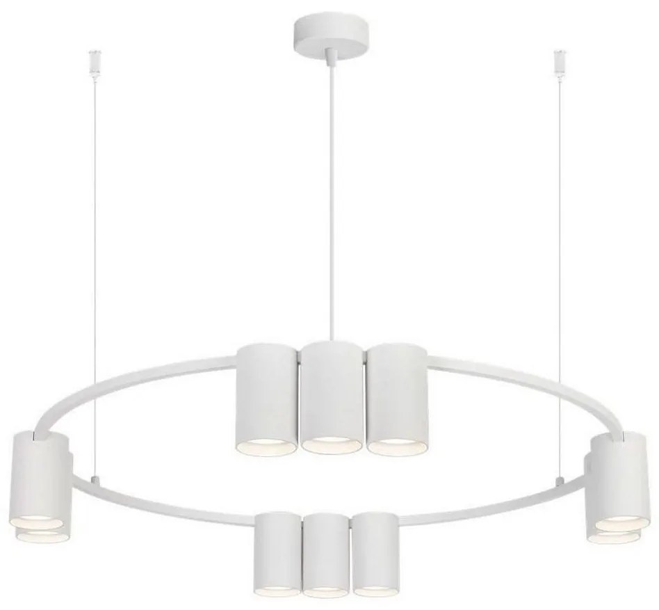 Csillár zsinóron GENESIS 10xGU10/8W/230V fehér