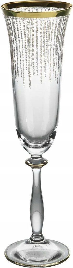 6 db-os pezsgőspohár szett 190 ml Korall Gold