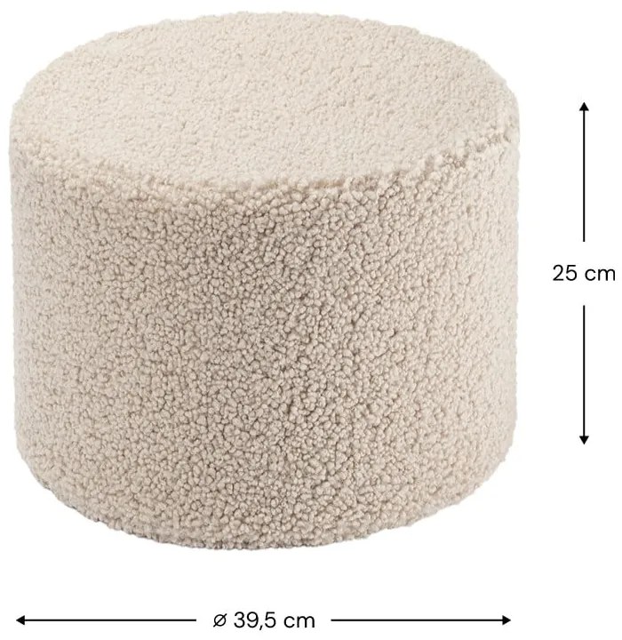 Világosbarna buklé gyerek puff – Wigiwama