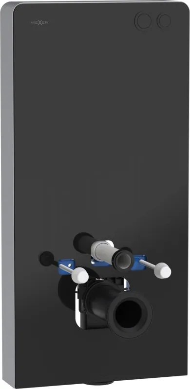 Mexen Tex Air G fali felületi pneumatikus WC-tartó, fekete üveg - 61150A-70