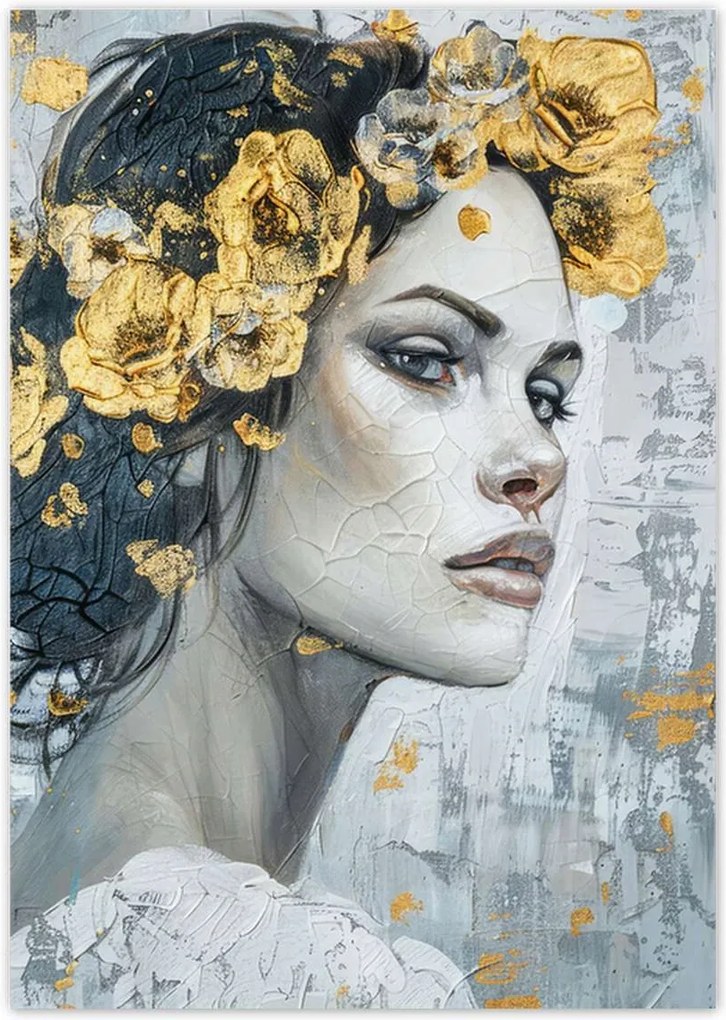 Poszterek A4 Pion Lány arany koszorúval