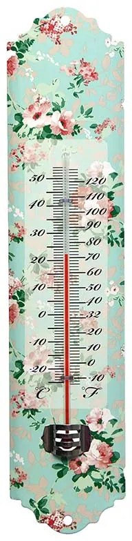 Rózsa mintás hőmérő, 30 cm