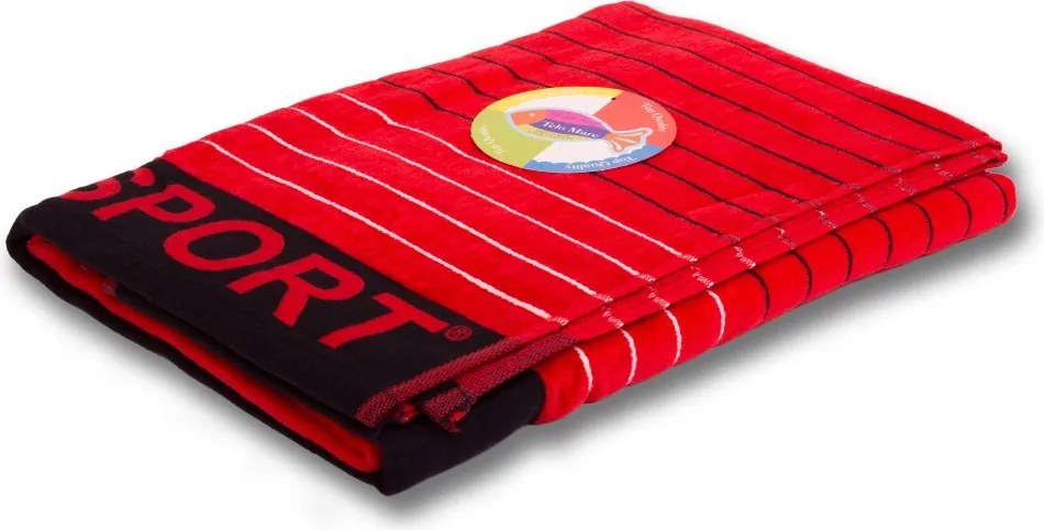 Sport Piros strandtörölköző