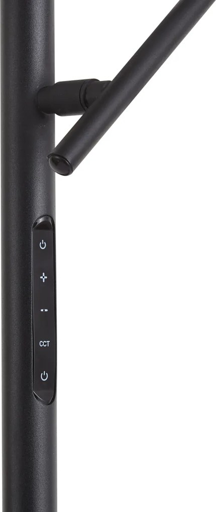Modern Floor Lamp Black incl. Dimmable LED - Divana