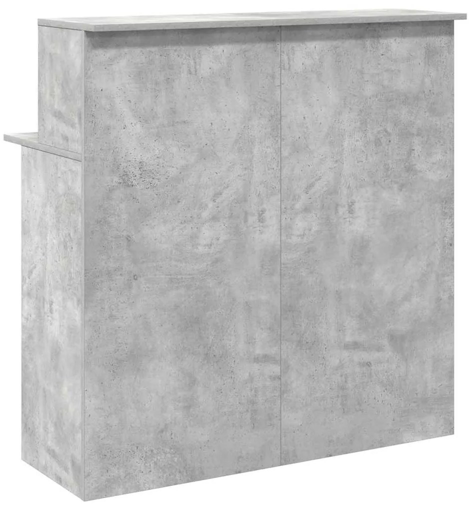 recepciós pult betonszürke 100x50x103,5 cm szerelt fa