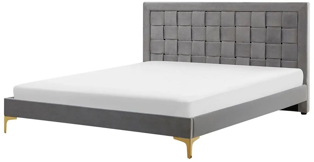 Franciaágy 180 cm LIMO (poliészter) (szürke) (ágyráccsal). 1022691