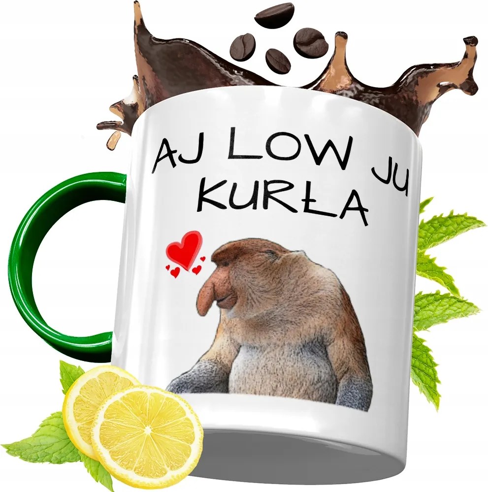 Zöld Bögre Valentin Napra Szerelmeseknek fényképes nyomtatással