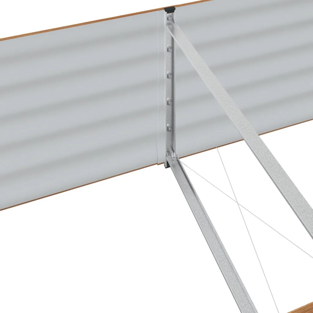 Kerti magaságyás Barna 320 x 80 x 44 cm Acél