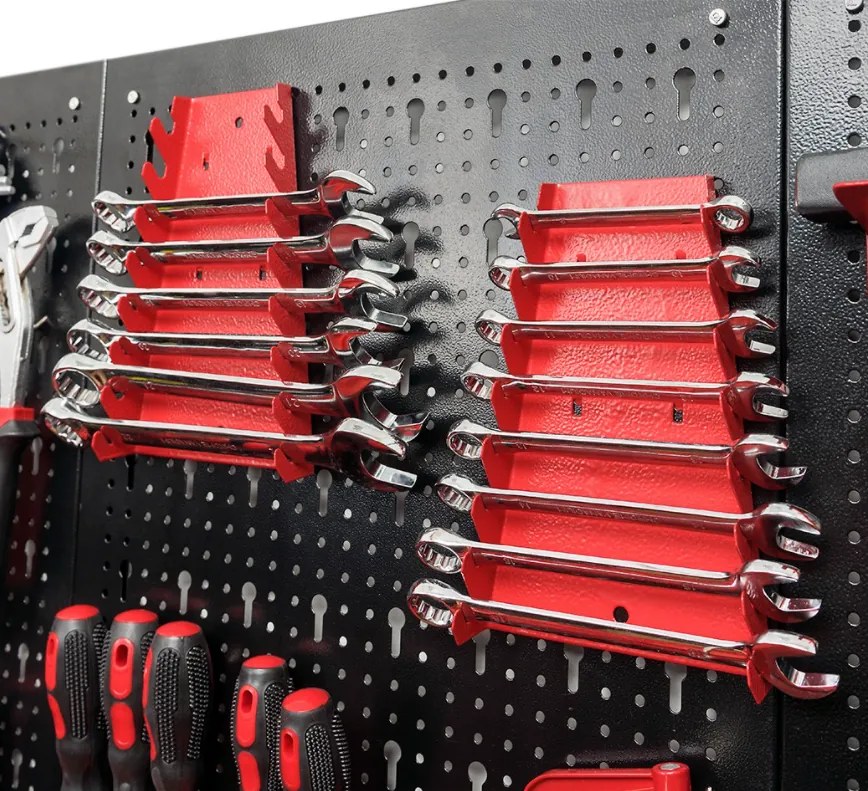 Fém szerszámtartó fal 120x90cm + 30 doboz