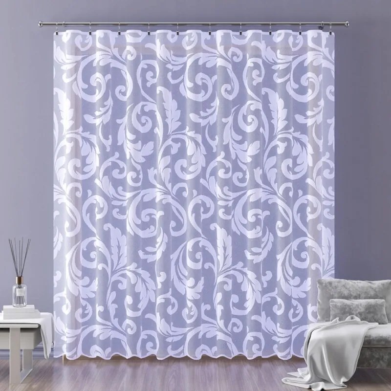 Jacquard függöny 230 cm magas Adianta A087 fehér