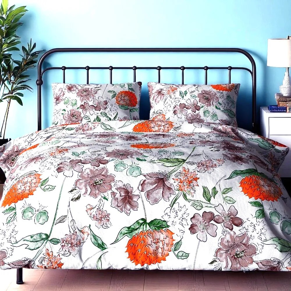 Pamut ágynemű Homa TORRY ART ORANGE 3 részes 140x200 cm