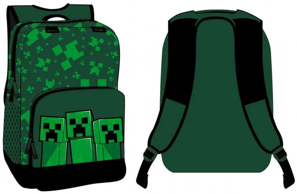 Minecraft Green Creeper hátizsák, táska 35 cm