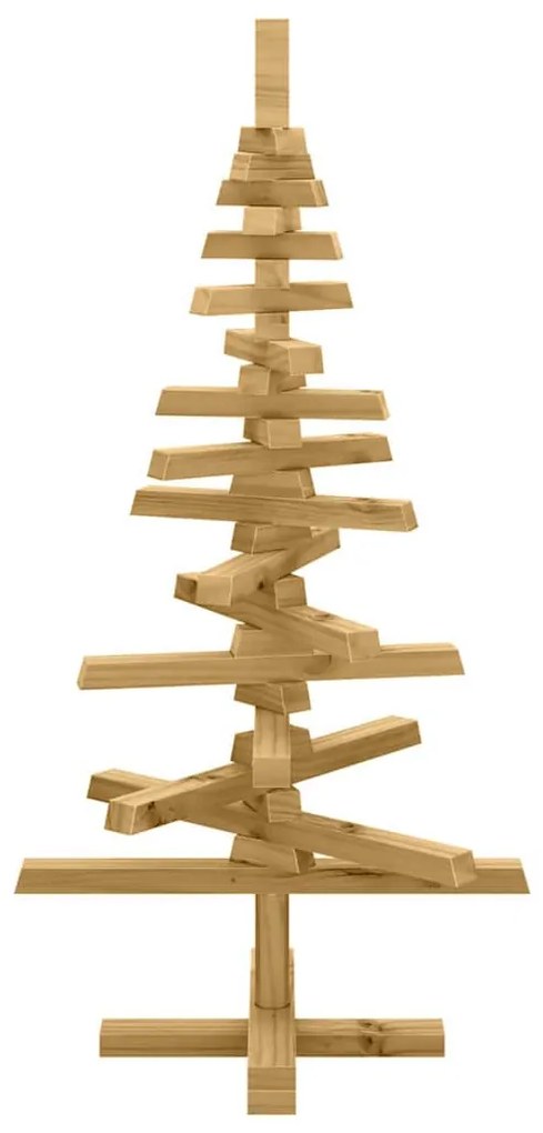 Fából készült Karácsonyfa állvánnyal Barna 90 cm Tömör fenyőfa