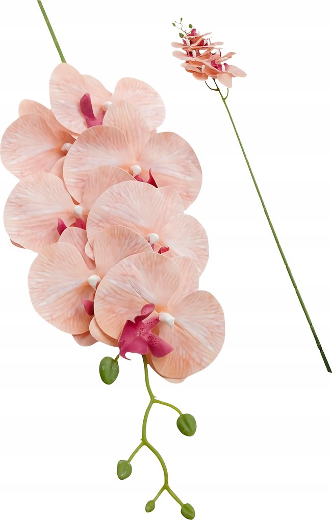 Orchidea Mesterséges Mint Élő Lazac Nagy Ág Dekoráció Kompozíció