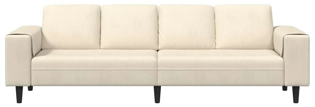 Szövet kanapé párnával Krém 208 cm Bársony anyag