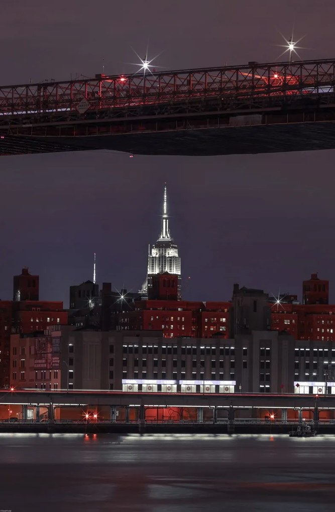 Poszter 53x81cm Esti kilátás Alsó-Manhattan panorámájára, Assaf Frank