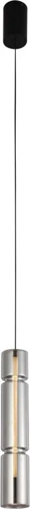 AVIANO LIGHTING 6223-0110 CILINDRO Hengeres Függesztett Lámpa Fekete, Füstös LED IP20