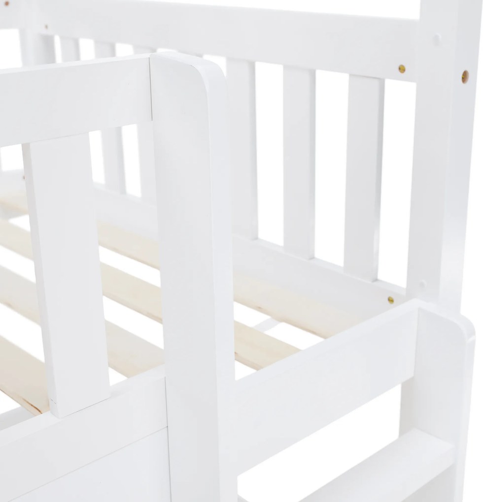 Montessori emeletes ágy, fehér, VENITA TYP 2