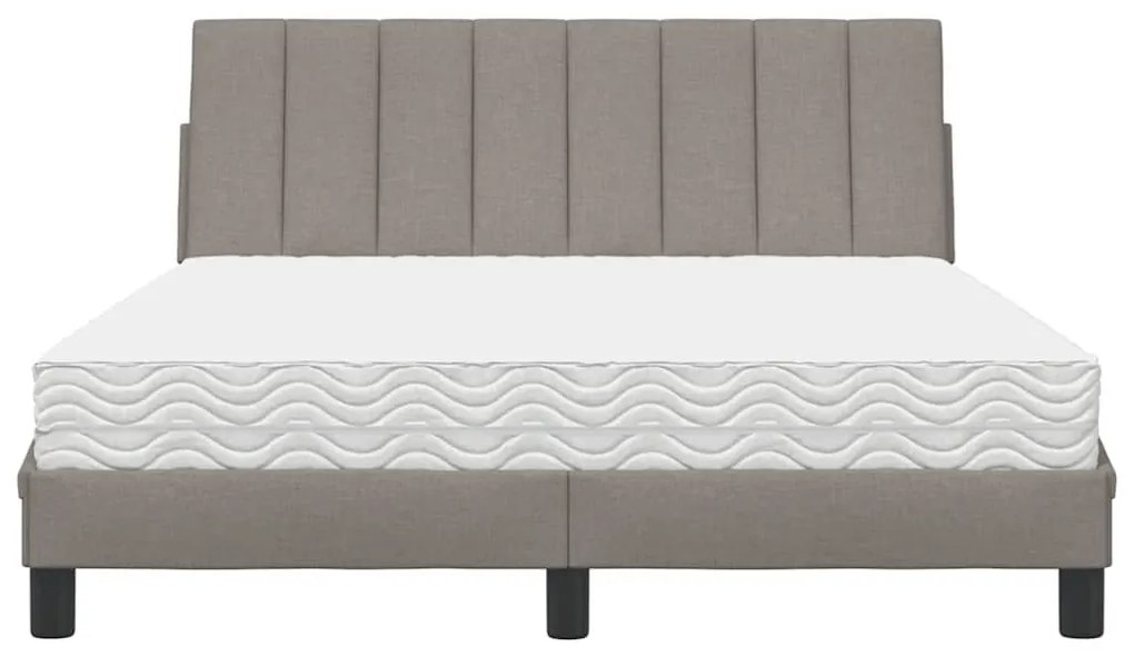ágy matraccal Taupe 140x200 cm szövet