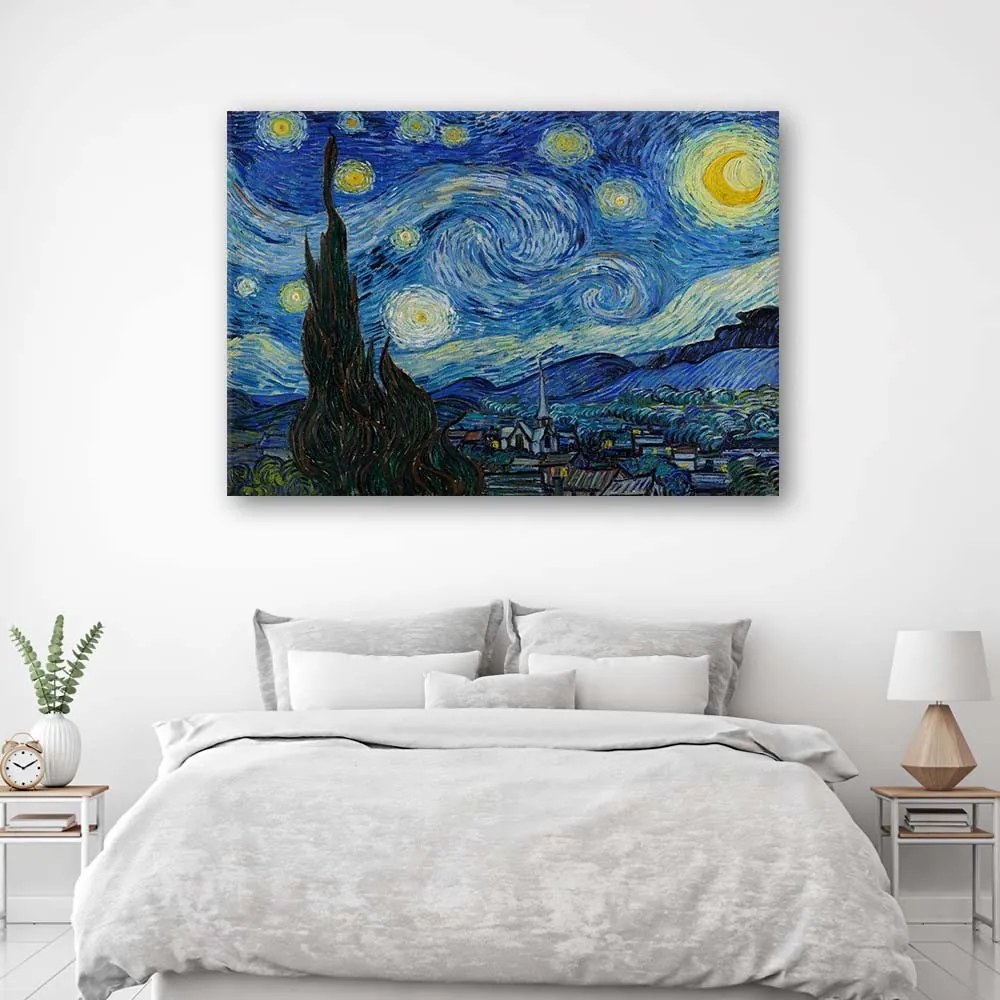 Gario Vászonkép Csillagos éjszaka - Vincent van Gogh, reprodukció Méret: 120 x 80 cm